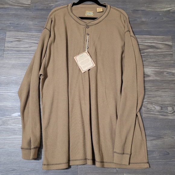Other - Schmidt Men's Tan Thermal 3X Long Sleeve Henley New
